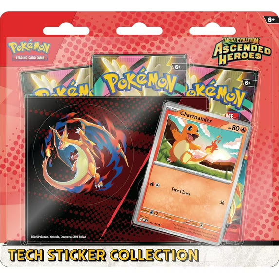 Pokemon TCG: Mega Evolution - Ascended Heroes Tech Sticker Collection - Charmander