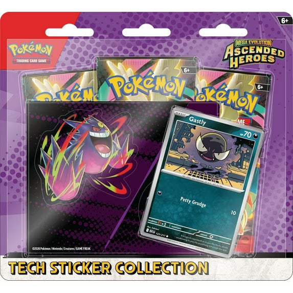 Pokemon TCG: Mega Evolution - Ascended Heroes Tech Sticker Collection - Gastly